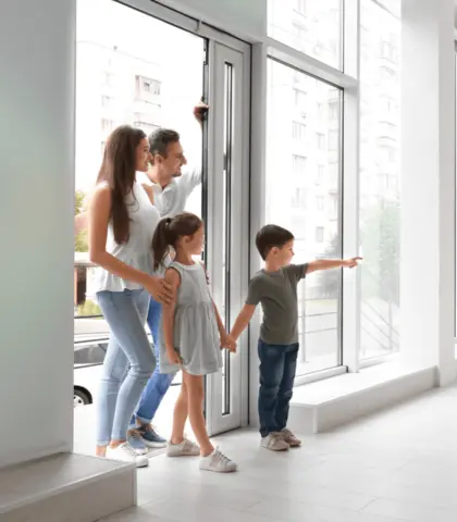 Sklo rodinného domu